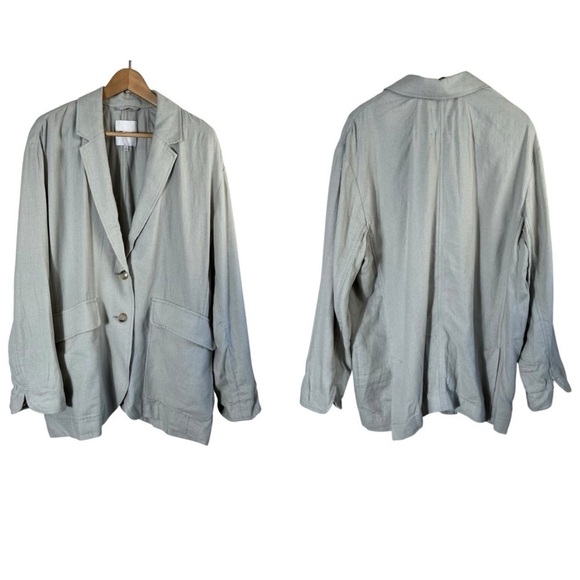 MADEWELL Breezewoven Larsen Linen Blazer and Pull On High Rise Pant Suit Set - Picture 3 of 12